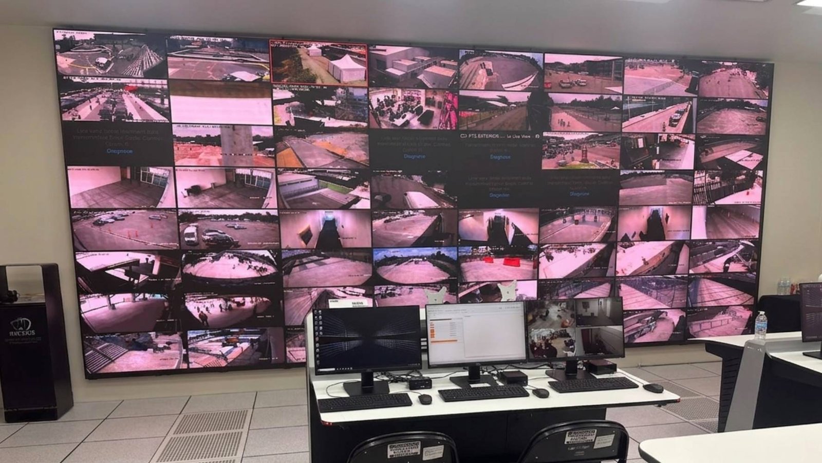 El Centro de Mando del Estadio GNP Seguros cuenta con imágenes en tiempo real de todo lo que sucede dentro y fuera del recinto. (Foto: Cecilia L. García)