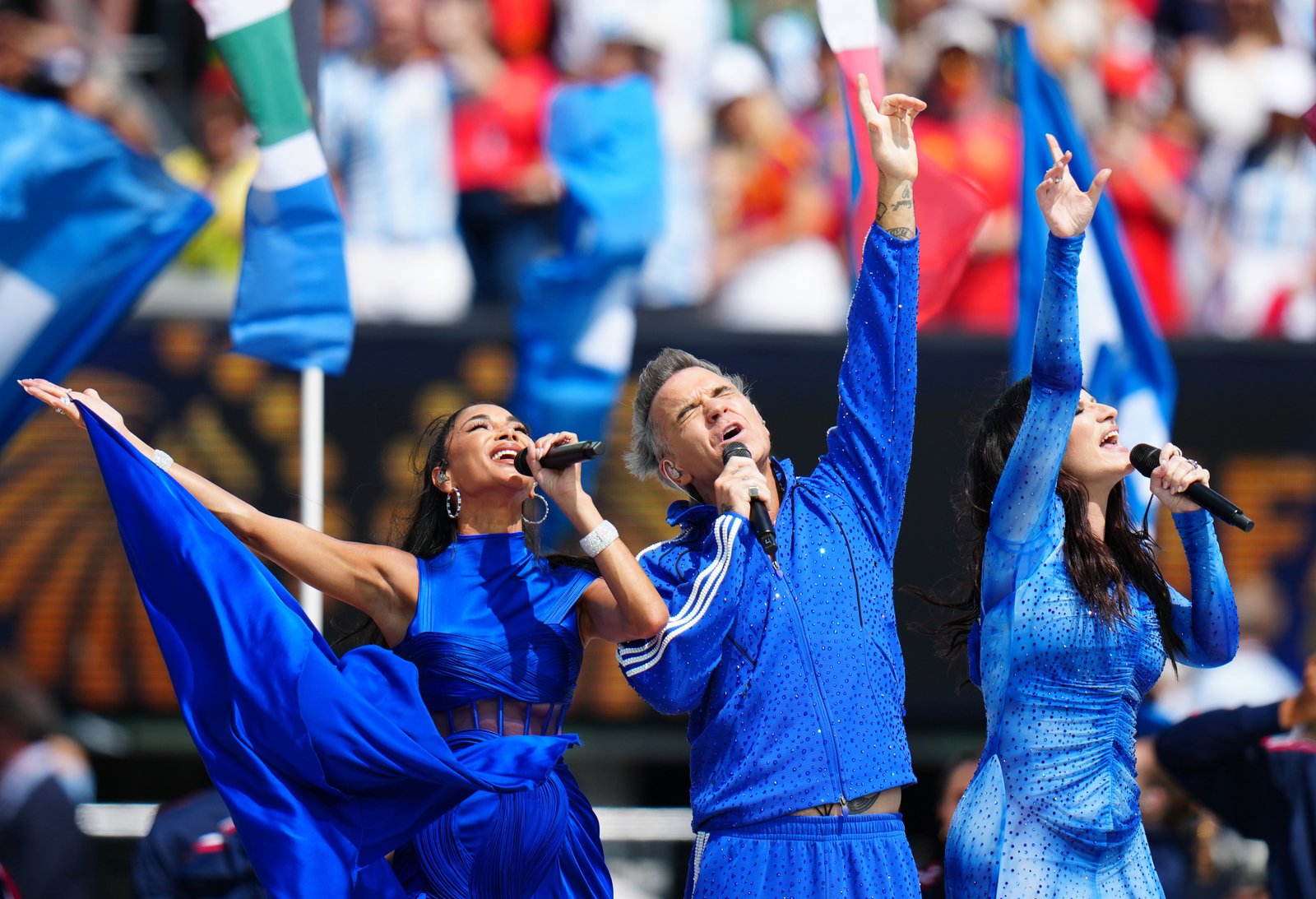 La ceremonia del clausura del Mundial se realizó previo al partido. (Xinhua/Jia Haocheng)