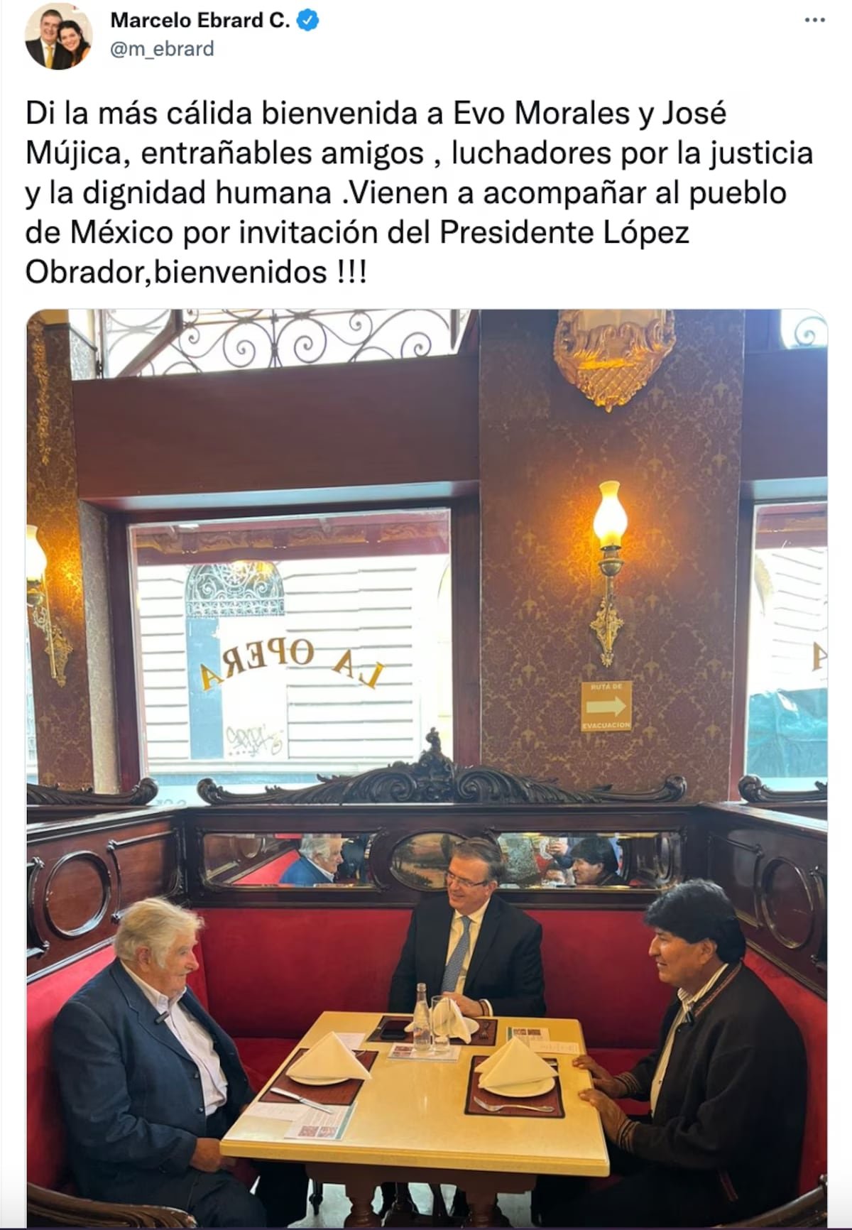 [Fotografía. Marcelo Ebrard/red social X]