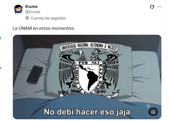 La UNAM arrepentida de hacer los exámenes en línea. (Fotografía. Captura de redes sociales)