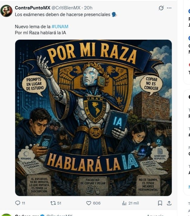 Nuevo logo de la UNAM ante la polémica por los exámenes en línea [Fotografía. Captura redes sociales]