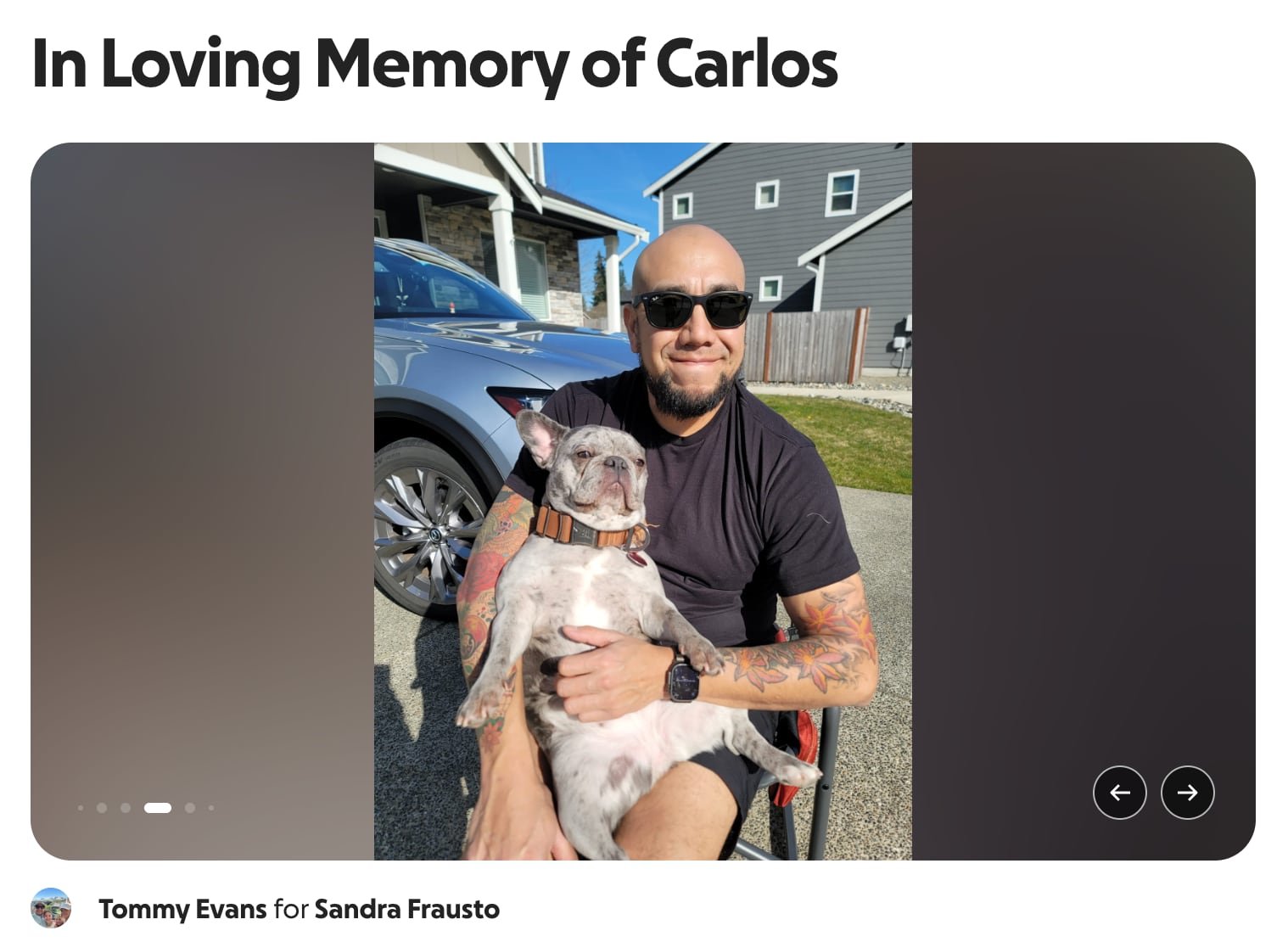 Captura de pantalla de GoFundMe de Carlos Israel Sánchez, víctima mexicana del tiroteo en Seattle.