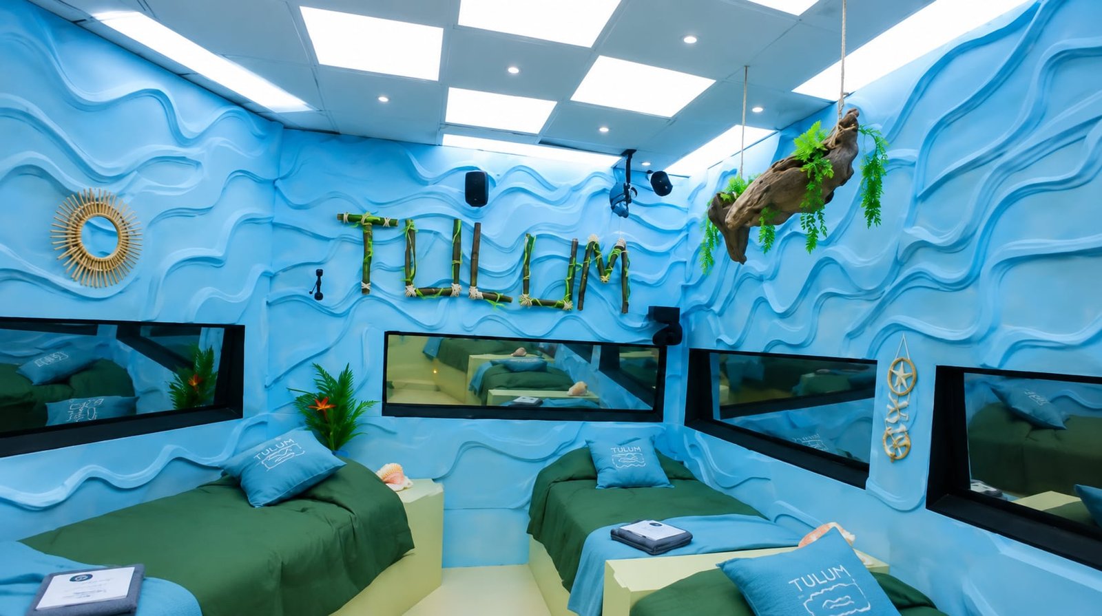 Tulum es una de las habitaciones de 'La Casa de los Famosos México'. (Foto: Captura)