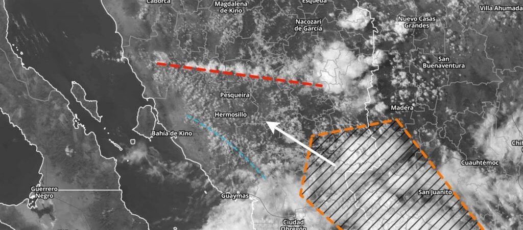 Pronostican pared de tormentas nocturnas para Hermosillo: aumenta a 60% la probabilidad de lluvias, advierten especialistas Pronostican pared de tormentas nocturnas para Hermosillo: aumenta a 60% la probabilidad de lluvias, advierten especialistas
