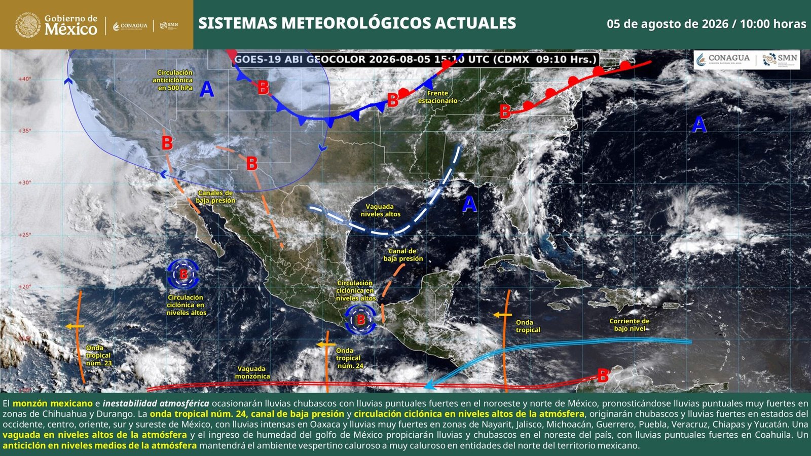 CDMX y Edomex tendrán clima fresco por la mañana y calor en la tarde este viernes 7 de agosto CDMX y Edomex tendrán clima fresco por la mañana y calor en la tarde este viernes 7 de agosto
