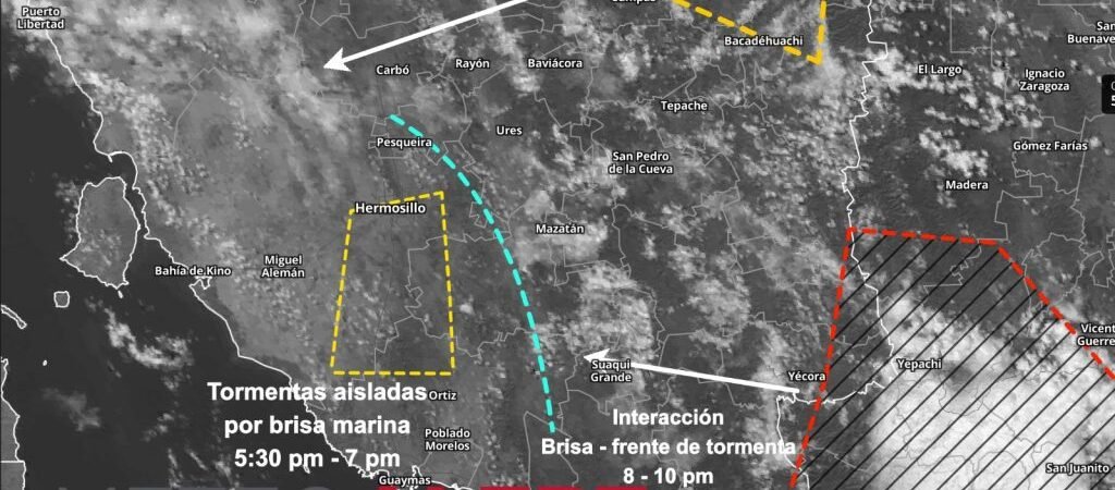 Pronóstico del clima en Hermosillo: estas son las posibilidades de lluvia para este miércoles Pronóstico del clima en Hermosillo: estas son las posibilidades de lluvia para este miércoles