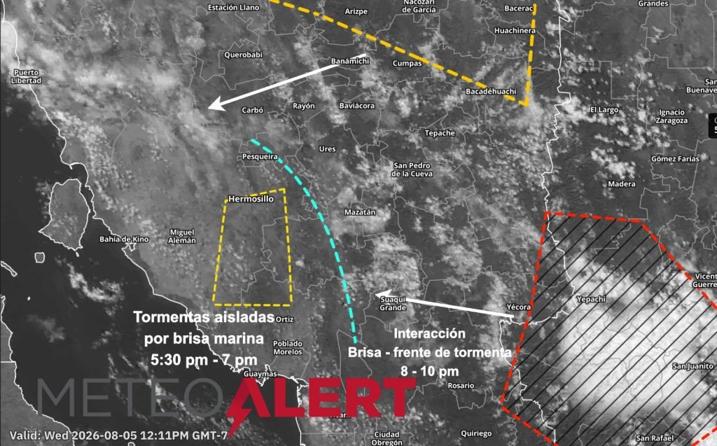 Pronóstico del clima en Hermosillo: estas son las posibilidades de lluvia para este miércoles