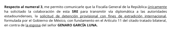 México solicita detención urgente de esposa de García Luna en Estados Unidos México solicita detención urgente de esposa de García Luna en Estados Unidos