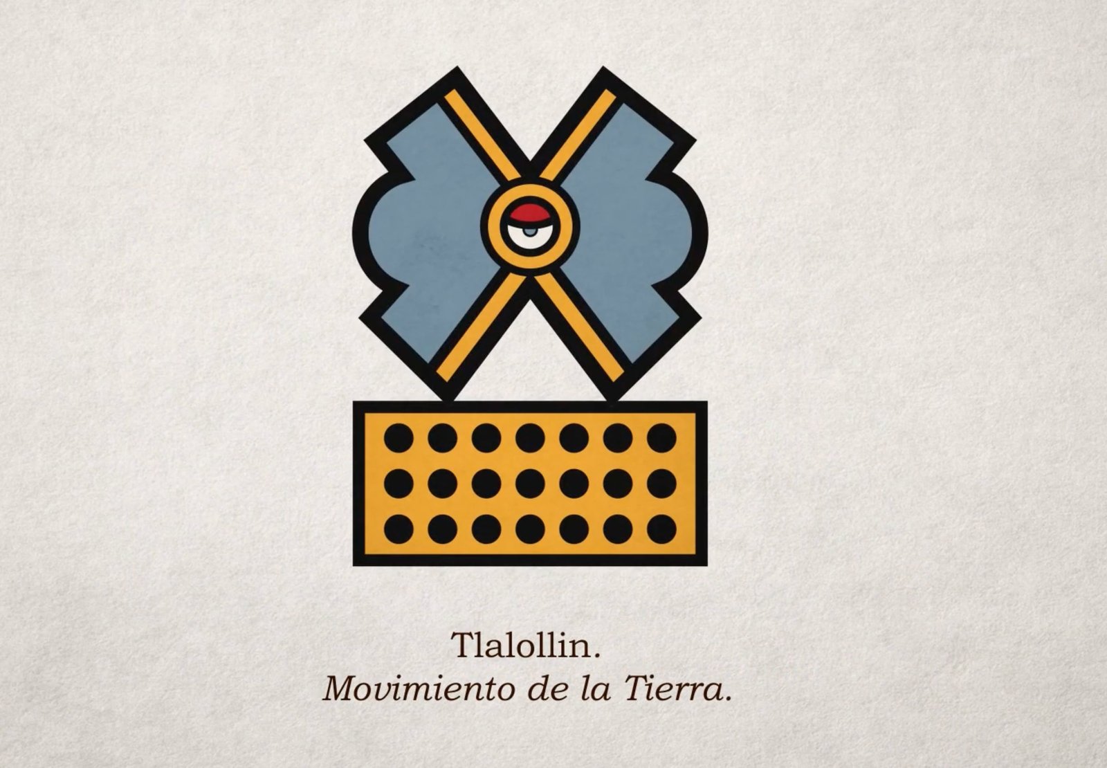 Los pictogramas representan los sismos en México con dos signos: ollin, que significa movimiento, y tlalli, que significa tierra.