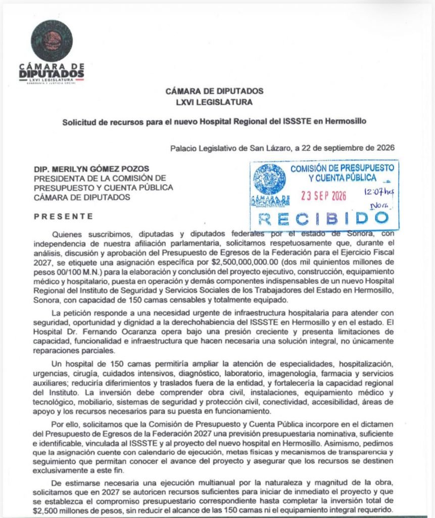 Agustín Rodríguez suma a diputados de Sonora para solicitar 2 mil 500 mdp para hospital del ISSSTE Agustín Rodríguez suma a diputados de Sonora para solicitar 2 mil 500 mdp para hospital del ISSSTE