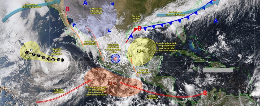 Península de Yucatán espera lluvias fuertes este miércoles 7 de octubre Península de Yucatán espera lluvias fuertes este miércoles 7 de octubre